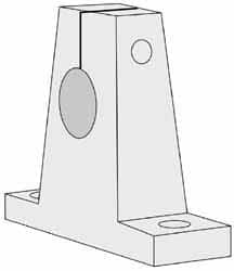 Thomson Industries - 30mm Diam, Malleable Iron Alloy Shaft Support - Plain Shafting - Benchmark Tooling