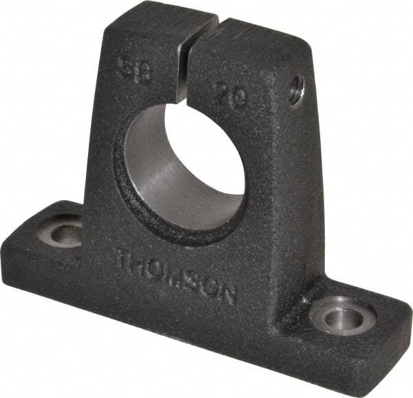 Thomson Industries - 1-1/4" Diam, Malleable Iron Alloy Shaft Support - Plain Shafting - Benchmark Tooling