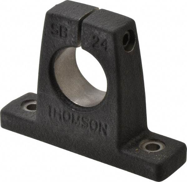 Thomson Industries - 1-1/2" Diam, Malleable Iron Alloy Shaft Support - Plain Shafting - Benchmark Tooling