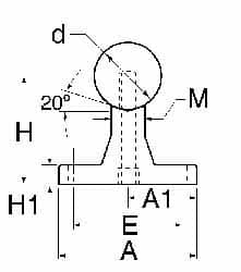 Thomson Industries - 20mm Shaft Diam, 56mm Base Width, Steel Shaft, Aluminum Rail, Round Shaft Assemblies - 48" Long, 11mm Neck Width - Benchmark Tooling