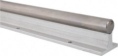 Thomson Industries - 1" Shaft Diam, 2.13" Base Width, Steel Shaft, Aluminum Rail, Round Shaft Assemblies - 48" Long, 1/2" Neck Width - Benchmark Tooling