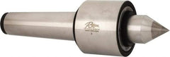 Riten - MT5 Taper Shank, 3-1/16" Head Diam Carbide Tipped Live Center - 5,000 Max RPM, 2-25/32" Head Length, 1-3/8" Point Diam, 2-3/8" Point Len, 1,000 Lb Max Workpc, 1" Tip Diam, Standard Point - Benchmark Tooling