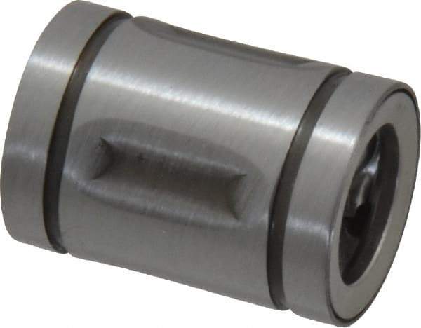 Thomson Industries - 3/8" ID, 37 Lb Dynamic Load Capacity, Closed Linear Bearing - 5/8" OD - Benchmark Tooling