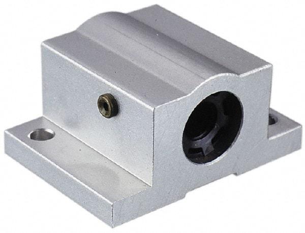 Thomson Industries - 2" Inside Diam, 3,000 Lbs. Dynamic Capacity, Closed Single Pillow Block Linear Bearing - 4.06" Overall Height x 6" Overall Width - Benchmark Tooling