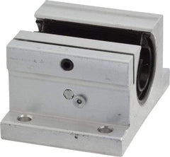 Thomson Industries - 1/2" Inside Diam, 180/360 Lbs. Dynamic Capacity, Open Single Pillow Block Linear Bearing - 1.13" Overall Height x 2" Overall Width - Benchmark Tooling