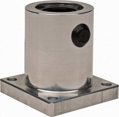 Thomson Industries - 1-1/4" Inside Diam, 255/510 Lbs. Dynamic Capacity, Single Flanged Pillow Block Linear Bearing - 1.63" Overall Width - Benchmark Tooling