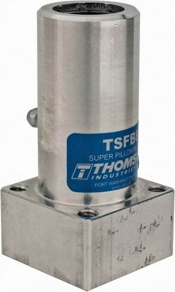 Thomson Industries - 1-3/4" Inside Diam, 1130/2260 Lbs. Dynamic Capacity, Twin Flanged Pillow Block Linear Bearing - 2.38" Overall Width - Benchmark Tooling