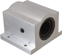 Thomson Industries - 1-1/4" Inside Diam, 2350/4700 Lbs. Dynamic Capacity, Closed Single Pillow Block Linear Bearing - 2.81" Overall Height x 4" Overall Width - Benchmark Tooling