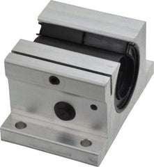 Thomson Industries - 3/4" Inside Diam, 1130/2260 Lbs. Dynamic Capacity, Open Single Pillow Block Linear Bearing - 1.56" Overall Height x 2-3/4" Overall Width - Benchmark Tooling