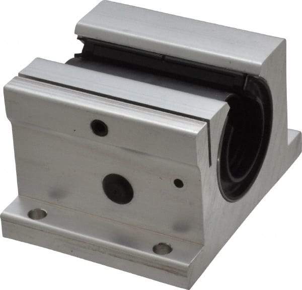 Thomson Industries - 1" Inside Diam, 1900/3800 Lbs. Dynamic Capacity, Open Single Pillow Block Linear Bearing - 2" Overall Height x 3-1/4" Overall Width - Benchmark Tooling