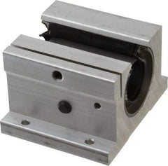 Thomson Industries - 1-1/4" Inside Diam, 2350/4700 Lbs. Dynamic Capacity, Open Single Pillow Block Linear Bearing - 2.56" Overall Height x 4" Overall Width - Benchmark Tooling