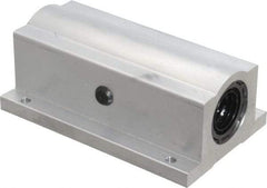 Thomson Industries - 3/4" Inside Diam, 1130/2260 Lbs. Dynamic Capacity, Closed Twin Pillow Block Linear Bearing - 1-3/4" Overall Height x 2-3/4" Overall Width - Benchmark Tooling