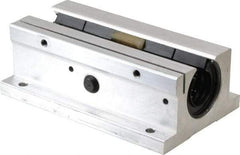 Thomson Industries - 3/4" Inside Diam, 1130/2260 Lbs. Dynamic Capacity, Open Twin Pillow Block Linear Bearing - 1.56" Overall Height x 2-3/4" Overall Width - Benchmark Tooling