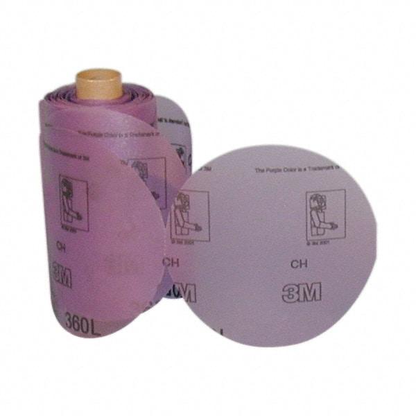 3M - 5" Diam, 800 Grit Aluminum Oxide Adhesive PSA Disc - Super Fine Grade, Purple, Film Backing, Flexible, Use with Random Orbital Sanders - Benchmark Tooling