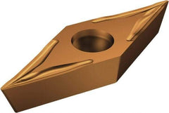 Sandvik Coromant - VCGT220 UM Grade 1115 Carbide Turning Insert - TiAlN/AlCr2O3 Finish, 35° Diamond, 1/4" Inscr Circle, 1/8" Thick, 0.2mm Corner Radius - Benchmark Tooling
