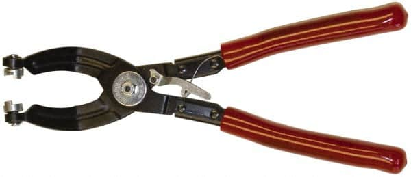 Mag-Mate - 10-1/2" OAL, Hose Clamp Pliers - 45° Jaw, Vinyl Coated Handles - Benchmark Tooling