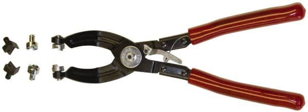 Mag-Mate - 10-1/2" OAL, Hose Clamp Pliers - 45° Jaw, Vinyl Coated Handles - Benchmark Tooling