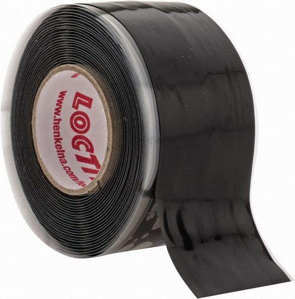 Loctite - 1" x 10', Black Silicone Electrical Tape - 0.5 mil Thick, 400 V/mil Dielectric Strength - Benchmark Tooling