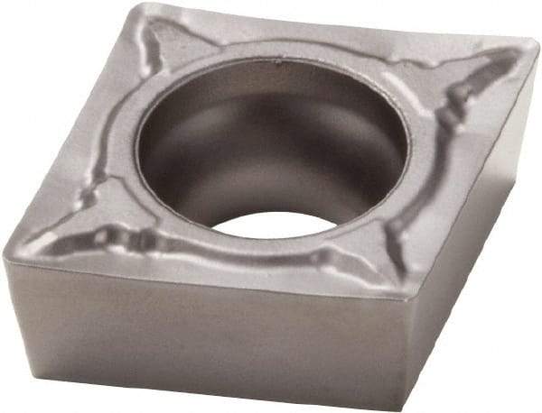 Seco - CCMT32.51 F1 Grade TP1020 Cermet Turning Insert - Uncoated, 80° Diamond, 3/8" Inscr Circle, 5/32" Thick, 1/64" Corner Radius - Benchmark Tooling