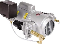 Gast - 1/2 hp, 4.5 CFM, 50 Max psi Piston Compressor Pump - 115/230-1 Volt, 16.02" Long x 13.14" Wide x 8.62" High - Benchmark Tooling