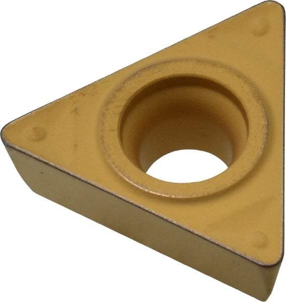 Sumitomo - TPMT332 ENF Grade AC820P Carbide Turning Insert - 60° Triangle, 3/8" Inscr Circle, 3/16" Thick, 1/32" Corner Radius - Benchmark Tooling