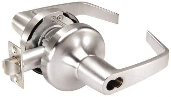 Yale - Grade 1 Classroom Lever Lockset for 1-3/4" Thick Doors - 2-3/4" Back Set, SFIC Cylinder, Cast Zinc/Cold Forged Brass, Satin Chrome Finish - Benchmark Tooling