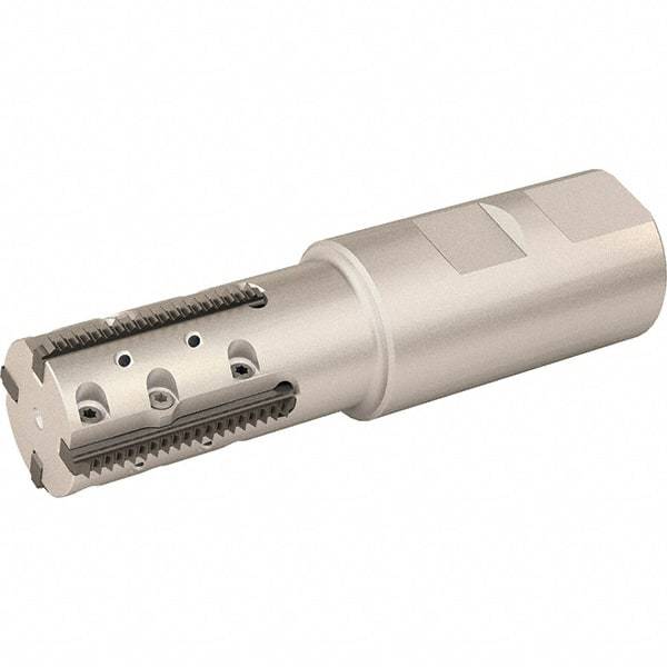 Vargus - 1.181" Cut Diam, 2.15" Max Depth of Cut, 1-1/4" Shank Diam, Internal/External Indexable Thread Mill - Insert Style 40L, 4 Inserts, Toolholder Style RTMC, 4.567" OAL - Benchmark Tooling