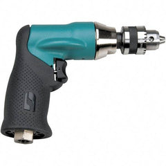 Dynabrade - 1/4" Keyed Chuck - Pistol Grip Handle, 20,000 RPM, 0.4 hp, 90 psi - Benchmark Tooling