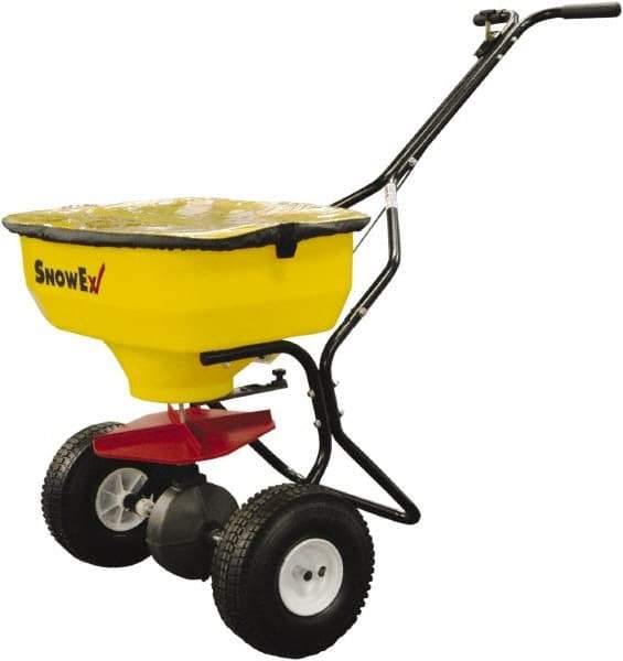 Trynex - 100 Lb Polyethylene Walk Behind Broadcast Landscape Spreader - 10" Pneumatic Wheels - Benchmark Tooling