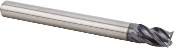 Kennametal - 3/8", 4 Flute, Single End, Solid Carbide, 0.03" Corner Radius End Mill - 2-1/2" OAL, 38° Helix, Right Hand Flute, 1/2" LOC, Right Hand Cut - Benchmark Tooling