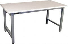 Proline - 60 Wide x 36" Deep x 36" High, Static Dissipative Workbench - Adjustable Height Legs, Gray - Benchmark Tooling