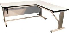 Proline - 72 Wide x 72" Deep x 42" High, Static Dissipative Workbench - Adjustable Height Legs, Beige - Benchmark Tooling