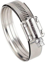 IDEAL TRIDON - SAE Size 425, 3-5/16 to 4" Diam, Stainless Steel Worm Drive Clamp - 5/8" Wide, Material Grade 300/410, Series 38215 - Benchmark Tooling