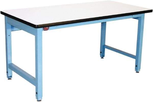 Proline - 60 Wide x 30" Deep x 36" High, Static Dissipative Workbench - Adjustable Height Legs, Blue - Benchmark Tooling