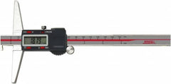 SPI - 0" to 12" Electronic Depth Gage - 0.0015" Accuracy, 0.0005" Resolution, 6" Base Length - Benchmark Tooling