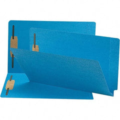 SMEAD - 15-1/4 x 9-1/2", Legal, Blue, File Folders with End Tab - 11 Point Stock, Straight Tab Cut Location - Benchmark Tooling