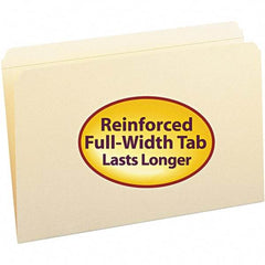 SMEAD - 14-5/8 x 9-1/2", Legal, Manila, File Folders with Top Tab - 11 Point Stock, Straight Tab Cut Location - Benchmark Tooling