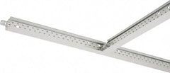 Armstrong World - 144" Long x 15/16" Wide, Hot-Dipped Galvanized Steel Main Beam - ASTM C636 Specification, White - Benchmark Tooling