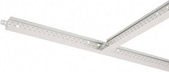 Armstrong World - 24" Long x 15/16" Wide, Hot-Dipped Galvanized Steel Cross Tee - ASTM C636 Specification, White - Benchmark Tooling