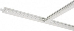 Armstrong World - 48" Long x 15/16" Wide, Hot-Dipped Galvanized Steel Cross Tee - ASTM C636 Specification, White - Benchmark Tooling