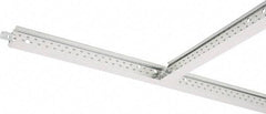 Armstrong World - 144" Long x 15/16" Wide, Hot-Dipped Galvanized Steel Main Beam - ASTM C636 Specification, White - Benchmark Tooling
