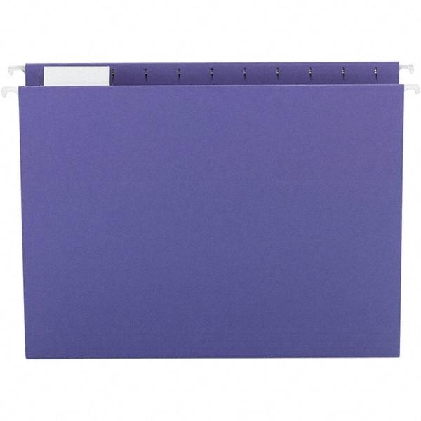 SMEAD - 12-1/4 x 9-1/2", Letter Size, Purple, Hanging File Folder - 11 Point Stock, 1/5 Tab Cut Location - Benchmark Tooling