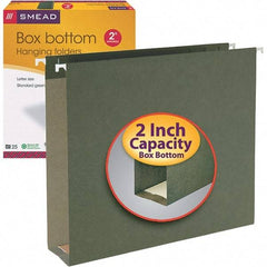 SMEAD - 12-1/4 x 9-1/2", Letter Size, Standard Green, Hanging File Folders with Box Bottom - 11 Point Stock - Benchmark Tooling