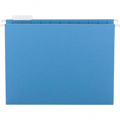 SMEAD - 12-1/4 x 9-1/2", Letter Size, Blue, Hanging File Folder - 11 Point Stock, 1/5 Tab Cut Location - Benchmark Tooling