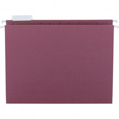 SMEAD - 12-1/4 x 9-1/2", Letter Size, Maroon, Hanging File Folder - 11 Point Stock, 1/5 Tab Cut Location - Benchmark Tooling