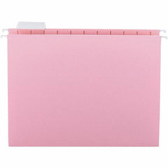 SMEAD - 12-1/4 x 9-1/2", Letter Size, Pink, Hanging File Folder - 11 Point Stock, 1/5 Tab Cut Location - Benchmark Tooling