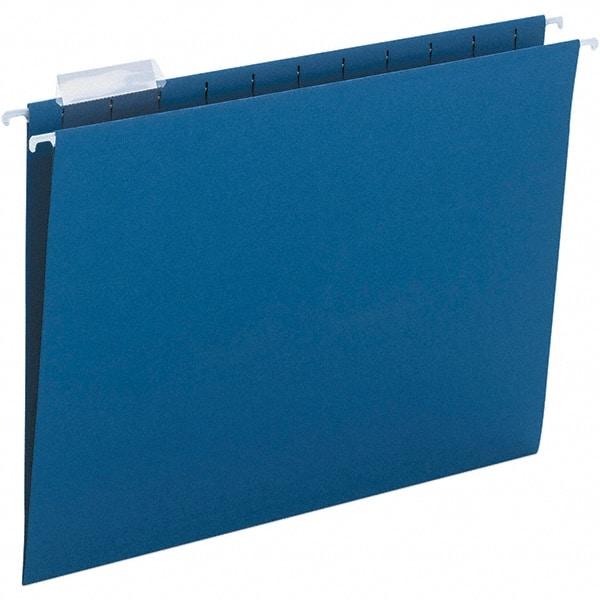 SMEAD - 12-1/4 x 9-1/2", Letter Size, Navy, Hanging File Folder - 11 Point Stock, 1/5 Tab Cut Location - Benchmark Tooling