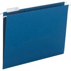 SMEAD - 12-1/4 x 9-1/2", Letter Size, Navy, Hanging File Folder - 11 Point Stock, 1/5 Tab Cut Location - Benchmark Tooling