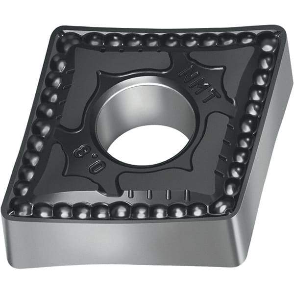 Walter - CNMG NMT Grade WSM20S Turning Insert - TiAlN+Al2O3+(Al) Finish, 80° Rhombic, 12.7mm Inscr Circle, 4.76mm Thick, 0.8mm Corner Radius - Benchmark Tooling