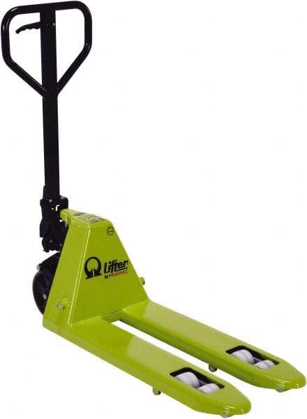Vestil - 5,500 Lb Capacity, 7-7/8" Lift Hand Pallet Truck - 3-3/8" to 7.88" Lift Height, 32" Fork Length x 16" Fork Width, 15-3/4" Overall Width - Benchmark Tooling